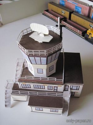 Сборная бумажная модель / scale paper model, papercraft Диспетчерская вышка / Control Tower 
