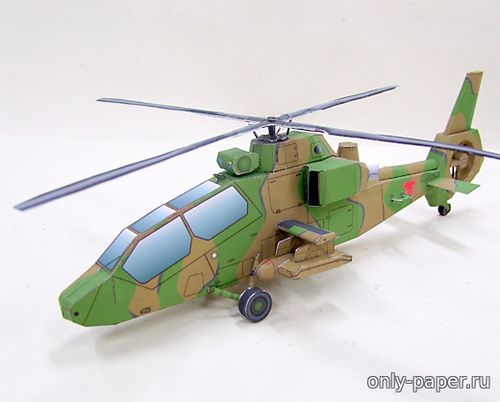 Сборная бумажная модель / scale paper model, papercraft Kawasaki OH-1 "Ninja" (Niku Mansei) 