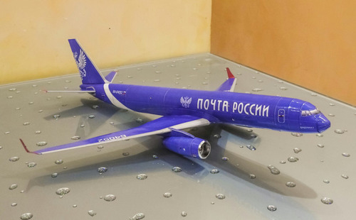 Сборная бумажная модель / scale paper model, papercraft Ту-204С «Почта России» (o1399xa - kav1961) 