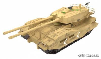 Модель танка E.F.G.F. M61A5 «Semovente» из бумаги/картона