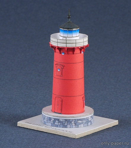 Сборная бумажная модель / scale paper model, papercraft Jeffrey’s Hook Lighthouse (The Little Red Lighthouse) 