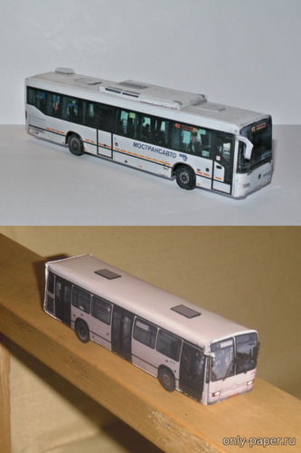 Сборная бумажная модель / scale paper model, papercraft Автобус Mercedes-Benz Türk O345 Conecto (Mungojerrie + перекрас) 