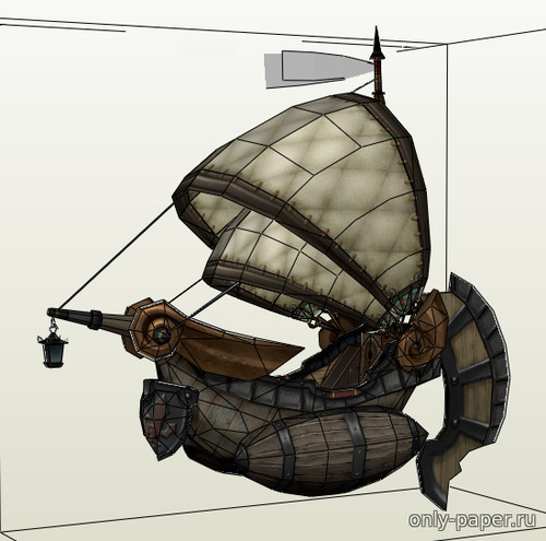 Сборная бумажная модель / scale paper model, papercraft Final Fantasy Crystal Chronicles - Tristan's boat 