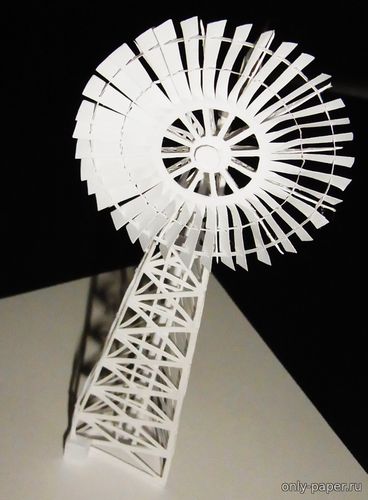 Сборная бумажная модель / scale paper model, papercraft Американский ветряк / American Windmill 