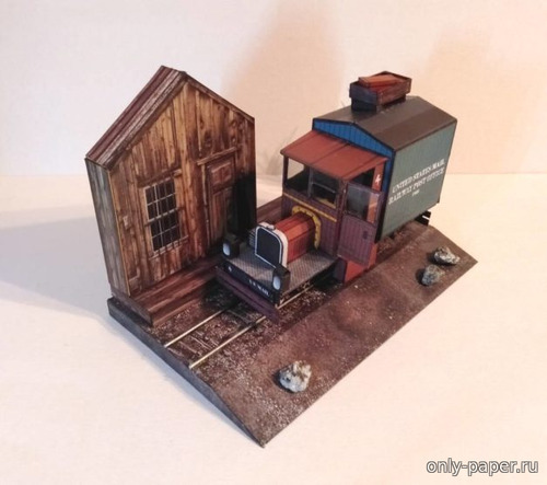 Сборная бумажная модель / scale paper model, papercraft Автомотриса / Rail-truck 