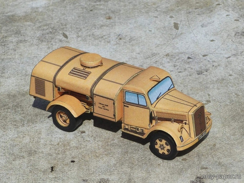 Сборная бумажная модель / scale paper model, papercraft Opel Blitz 3,6-36 S Kessel Kw 2100L (R & P Models) 