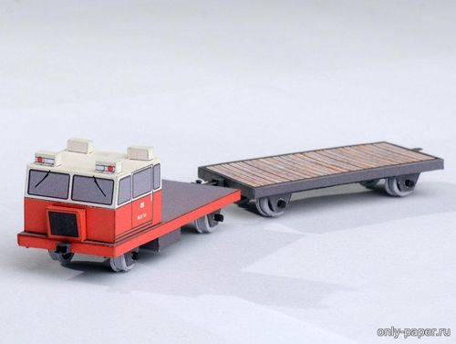 Сборная бумажная модель / scale paper model, papercraft MUV 69 s prívesným vozíkom (ABC 11/2013) 