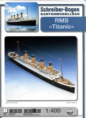 Сборная бумажная модель / scale paper model, papercraft RMS Titanic (Schreiber-Bogen) 