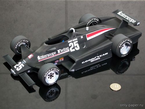 Модель болида Interscope Cosworth - Danny Ongais - Indy 500 из бумаги