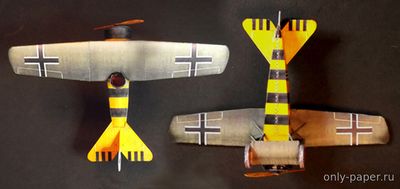Сборная бумажная модель / scale paper model, papercraft Fokker E.V 