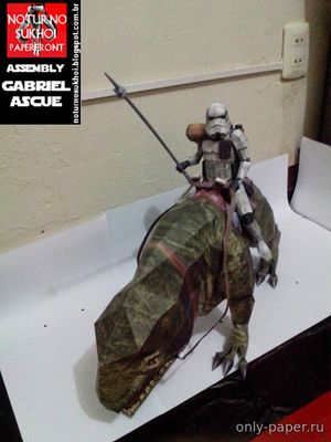 Сборная бумажная модель / scale paper model, papercraft Dewback Trooper (Star Wars) 