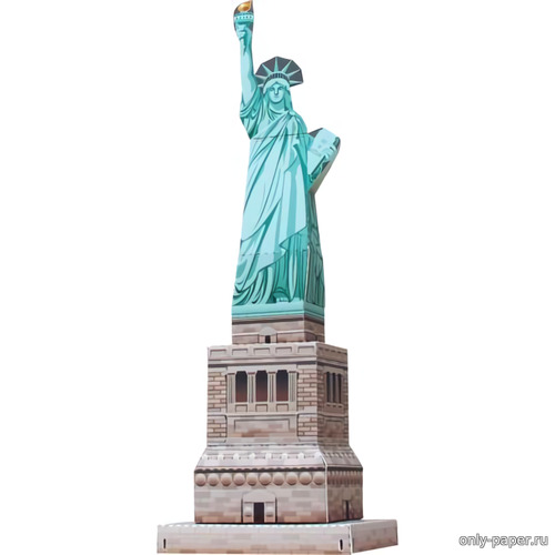 Сборная бумажная модель / scale paper model, papercraft Статуя свободы / Statue of Liberty (Canon) 
