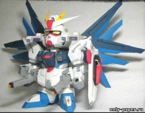 Сборная бумажная модель / scale paper model, papercraft SD ZGMF-X10A  Gundam 